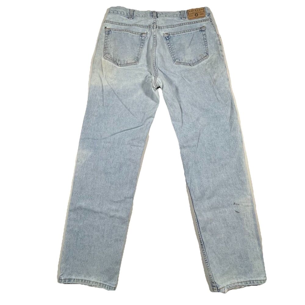 Vintage 1996 Arizona Relaxed Fit Jeans 33x31 Light Wash Distressed Denim